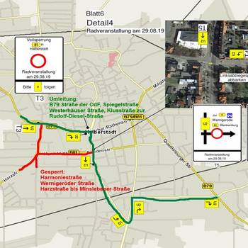 Innerstädtische Umleitung ©Gesellschaft zur Förderung des Radsports mbH