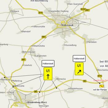 Umleitung Quedlinburg und Heimburg ©Gesellschaft zur Förderung des Radsports mbH