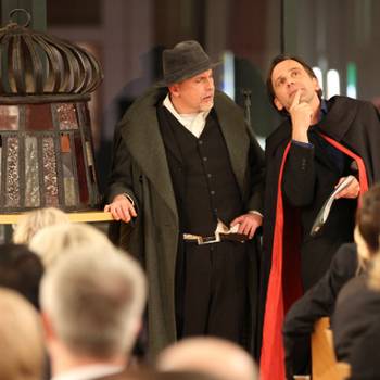 Hilariusmahl 2016 in Halberstadt - Faust und Mephisto erzählen die Hilariusgeschichte