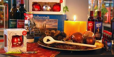 Weihnachtssouvenirs aus Halberstadt mit städtischen Motiven