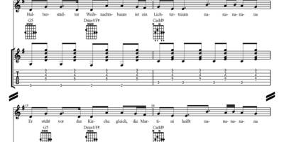 Der Halberstädter Weihnachtsbaum - Seite 3 02 1 Noten komplett für Melodie und Gitarre Der Halberstädter Weihnachtsbaum Seite 03