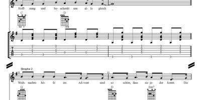 Der Halberstädter Weihnachtsbaum - Seite 4 02 1 Noten komplett für Melodie und Gitarre Der Halberstädter Weihnachtsbaum Seite 04