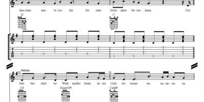 Der Halberstädter Weihnachtsbaum - Seite 6 02 1 Noten komplett für Melodie und Gitarre Der Halberstädter Weihnachtsbaum Seite 06