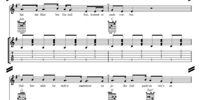 Der Halberstädter Weihnachtsbaum - Seite 8 02 1 Noten komplett für Melodie und Gitarre Der Halberstädter Weihnachtsbaum Seite 08