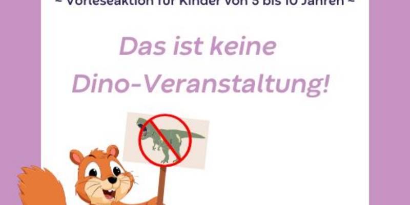 Vorleseaktion "Das ist keine Dino-Veranstaltung!"