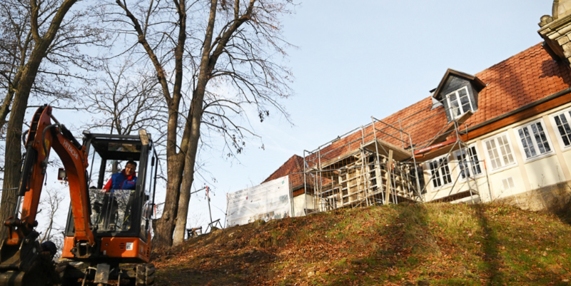PM   Baumaßnahmen am Jagdschloss Spiegelsberge