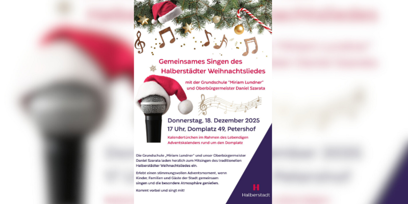 PM   Lebendiger Adventskalender mit Grundschule „Miriam Lundner“ und Oberbürgermeister Daniel Szarata