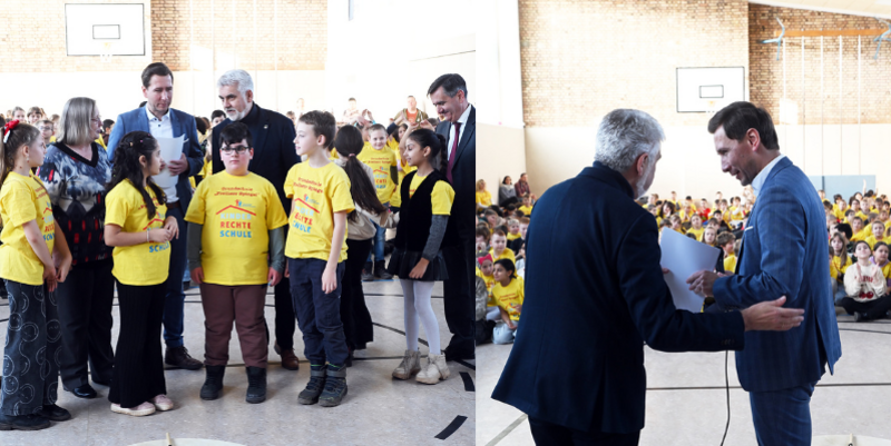 Übergabe des Förderbescheids für die Grundschule „Freiherr Spiegel“ © Pressestelle, Holger Wegener ffizienz