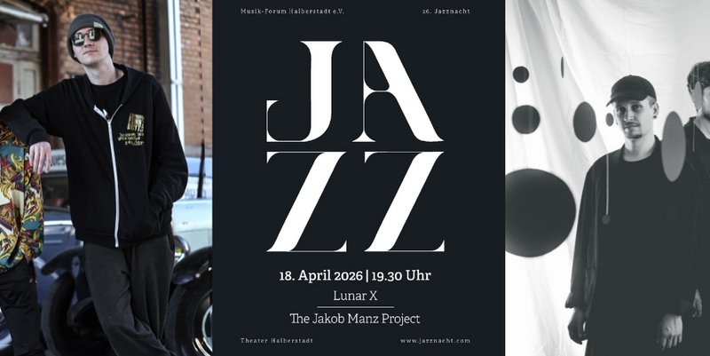 26. Halberstädter Jazznacht am 18. April 2026 © Mel Rangel, Thomas Kiel, Agentur IdeenGut slider jazznacht 2026