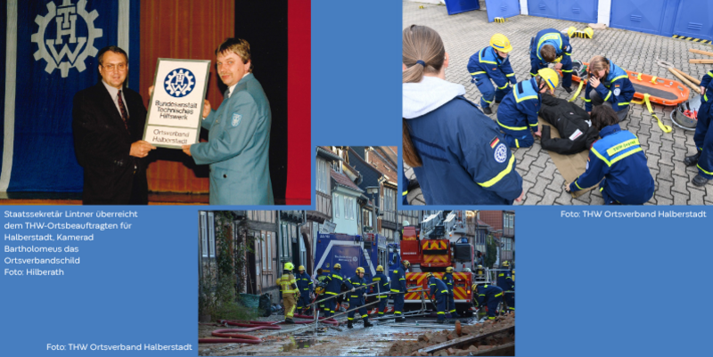 THW-Einsatz, THW-Jugendgruppe & Übergabe des Ortsverbandschilds © THW Ortsverband Halberstadt, Hilberath pm ende thw ausstellung