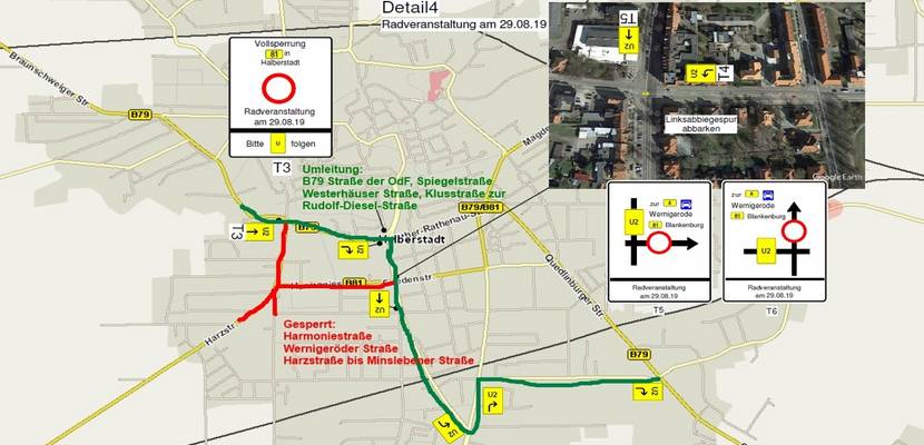 innerstaedtische umleitung