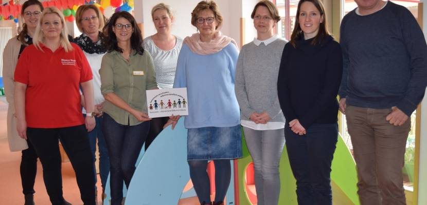 Die Experten für Kinderpädagogik Anna von Kölln (2.v.r.) und Peter Bleckmann (r.) sprachen mit den Akteurinnen des Harzer Netzwerks &#34;Bildung elementar inklusiv&#34; über ihre Arbeit.