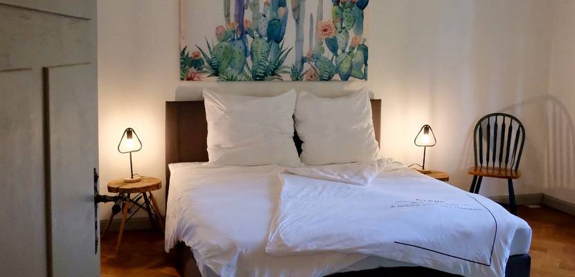 Großes Schlafzimmer in der Stadtvilla Halberstadt