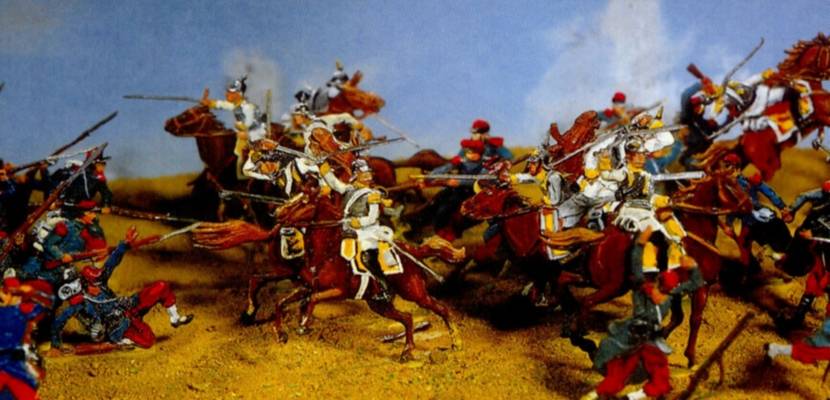 Detail Zinnfigurendiorama „Todesritt von Mars-la-Tour“ © Städtisches Museum Halberstadt