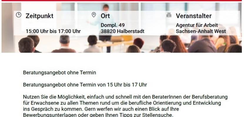 Beratungsangebot zur beruflichen Neu- und Umorientierung