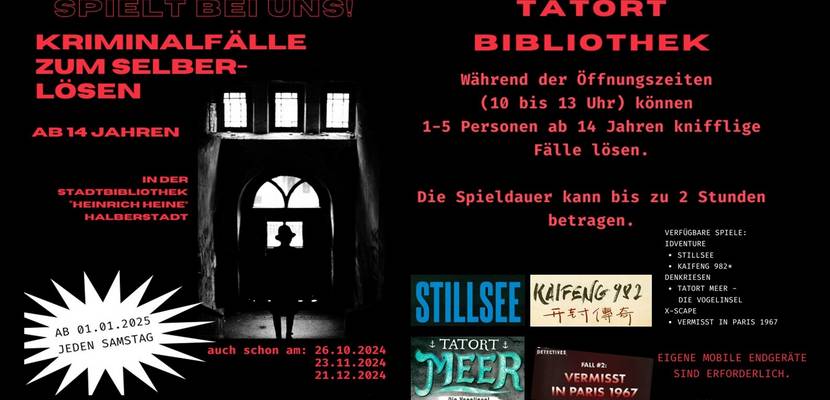 Unsere Tatort-Games - Kriminalfälle zum Selberlösen