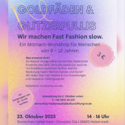 Goldfäden & Glitzerpullis. Wir machen Fast Fashion slow.
