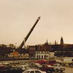 Sprengung des Schornsteins der alten Zuckerfabrik Gröperstraße, 1997