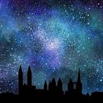 Sternenhimmel mit Silhouette