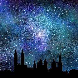 Sternenhimmel mit Silhouette